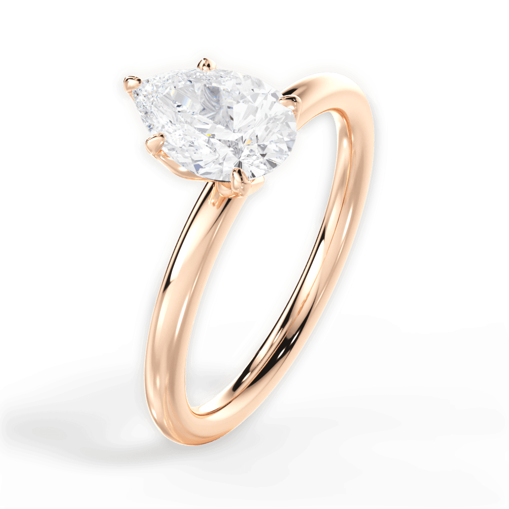 14kt Rose Gold/18kt Rose Gold/pear/perspective