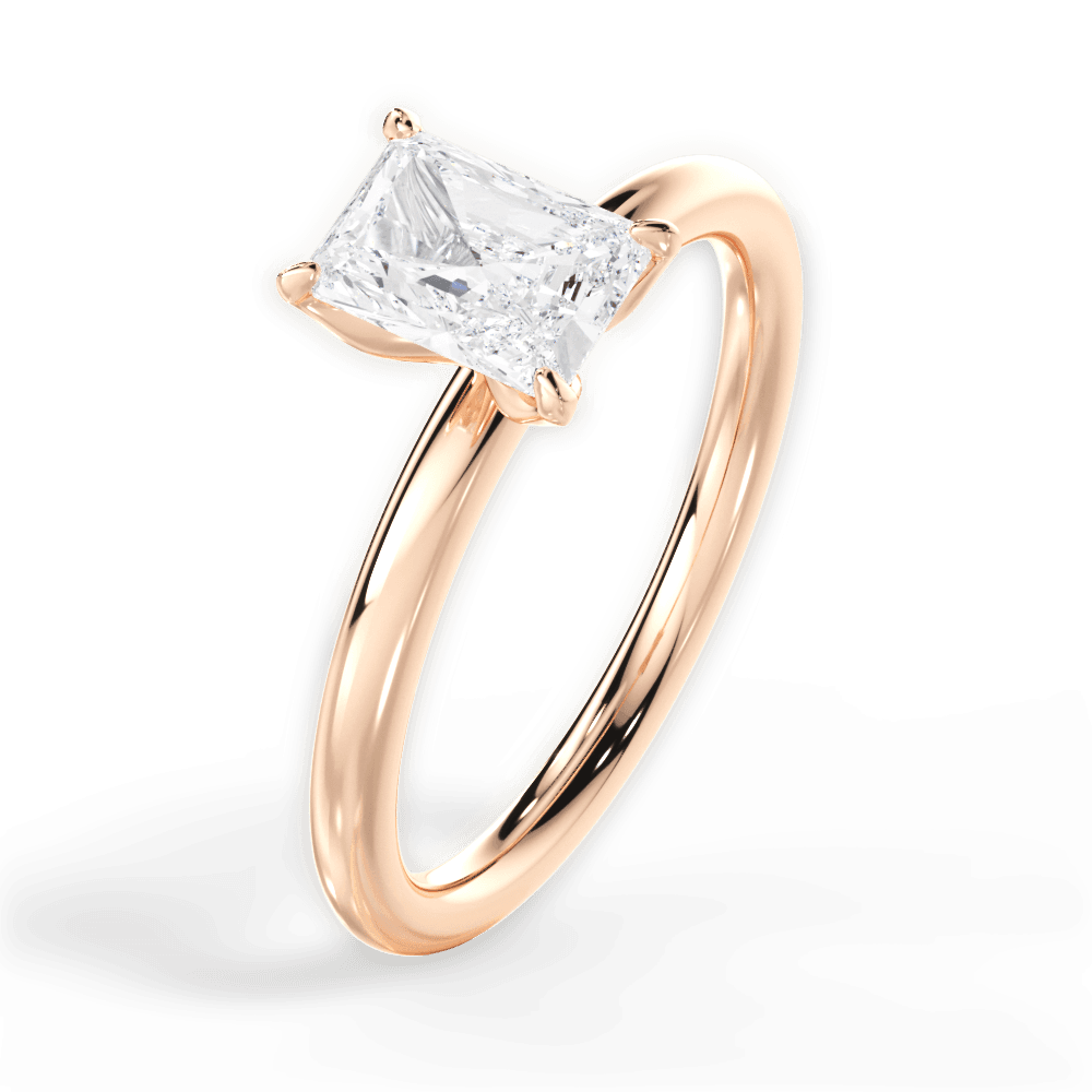 14kt Rose Gold/18kt Rose Gold/radiant/perspective