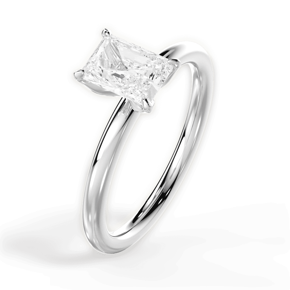 14kt White Gold/18kt White Gold/Platinum/radiant/perspective