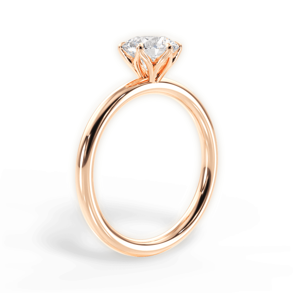 14kt Rose Gold/18kt Rose Gold/round/front