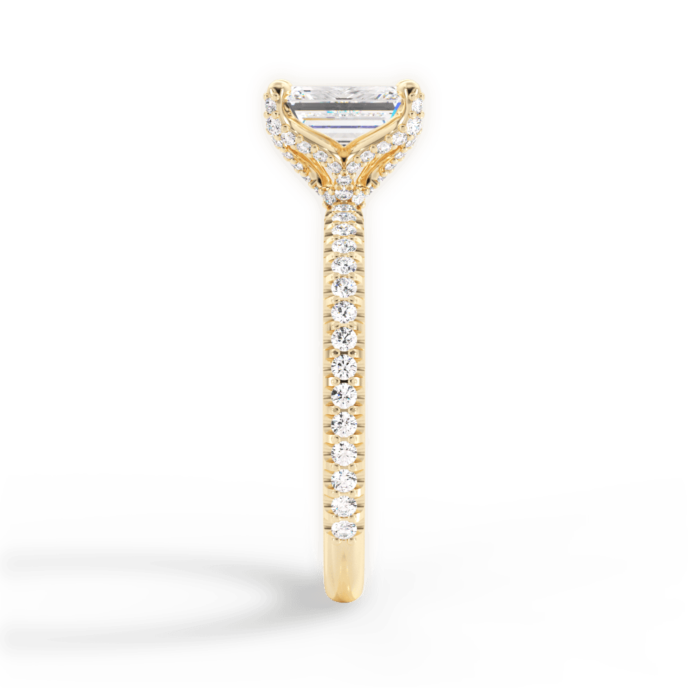 14kt Yellow Gold/18kt Yellow Gold/emerald/side