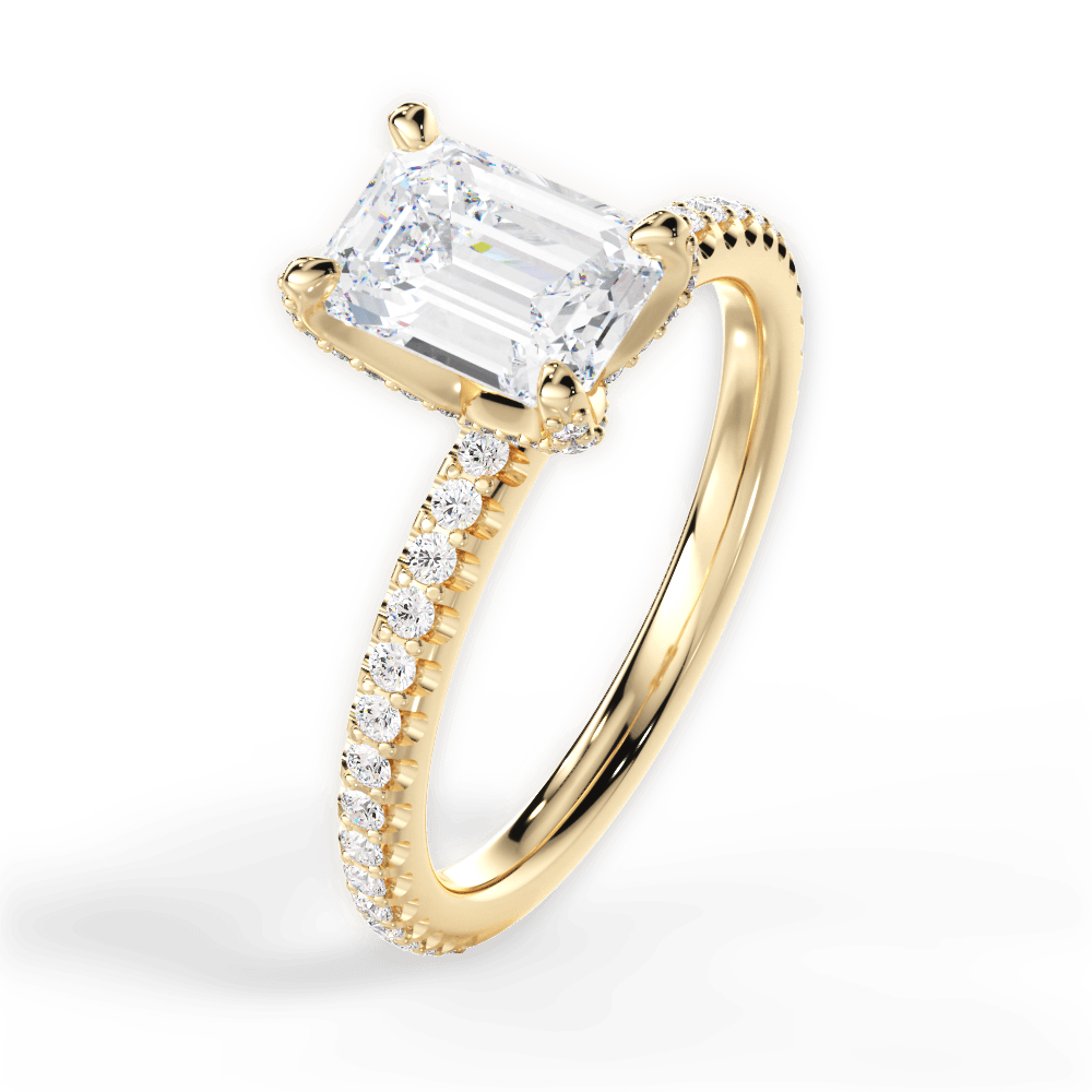 14kt Yellow Gold/18kt Yellow Gold/emerald/perspective