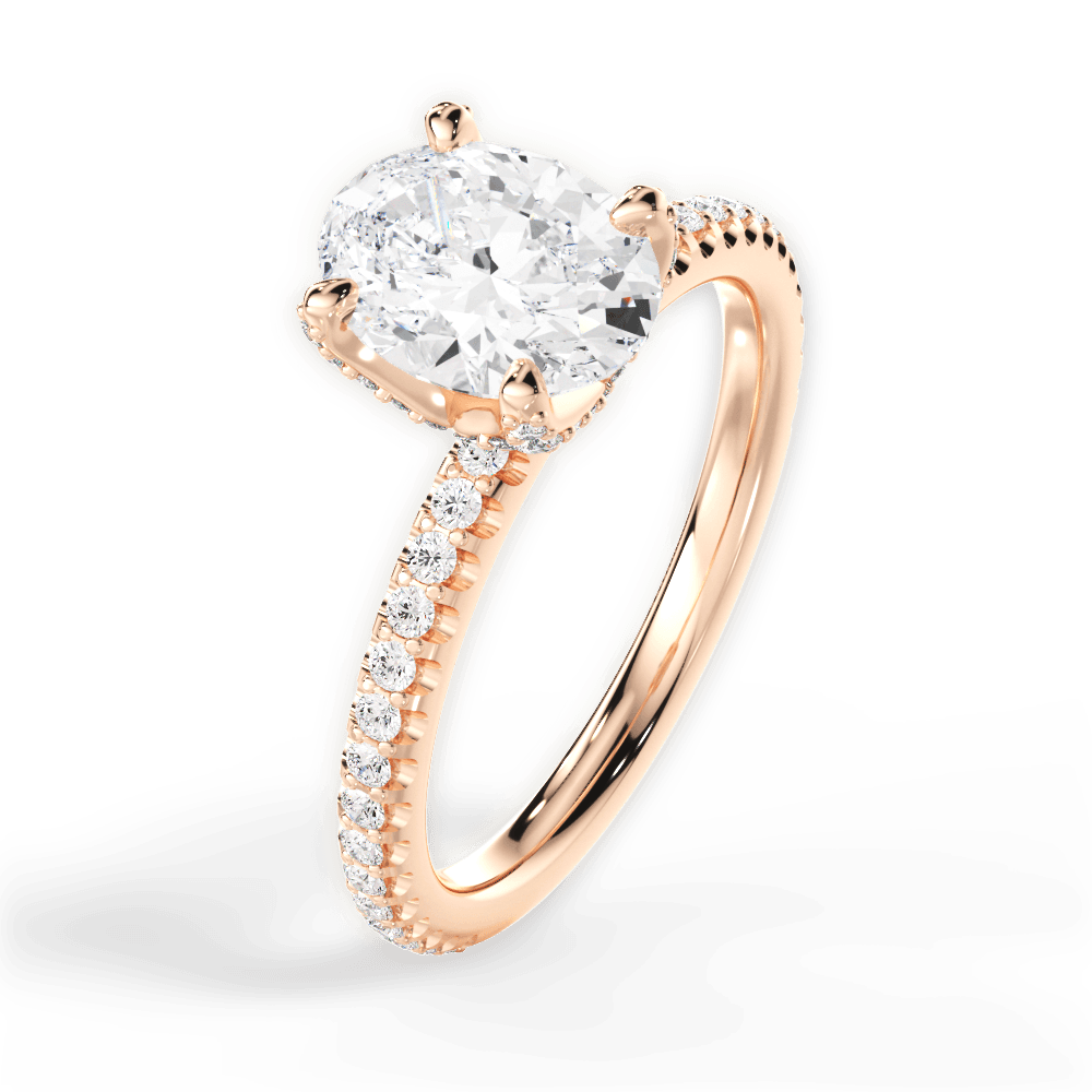 14kt Rose Gold/18kt Rose Gold/oval/perspective