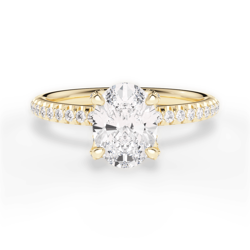 14kt Yellow Gold/18kt Yellow Gold/oval/top