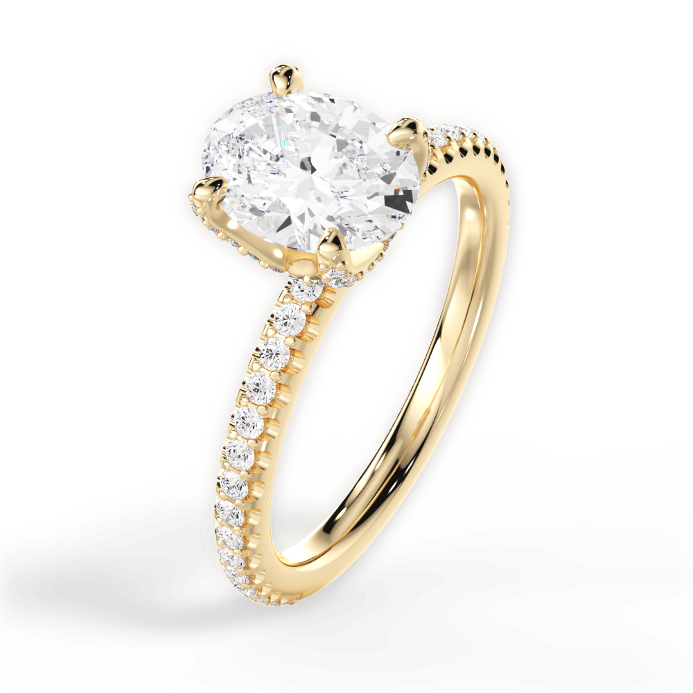 14kt Yellow Gold/18kt Yellow Gold/oval/perspective