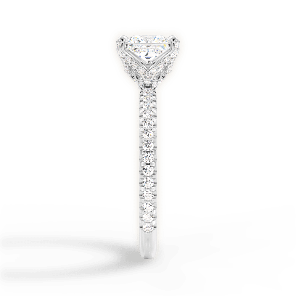 14kt White Gold/18kt White Gold/Platinum/princess/perspective