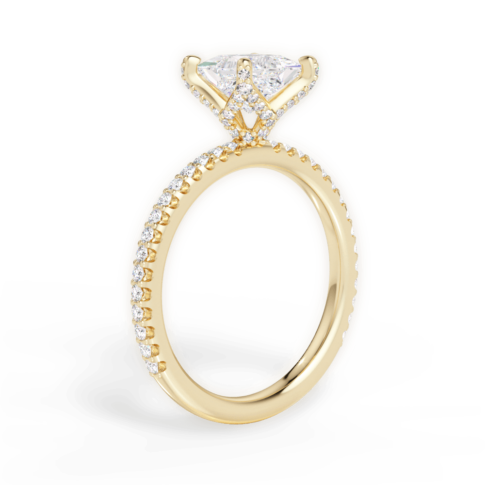 14kt Yellow Gold/18kt Yellow Gold/princess/front