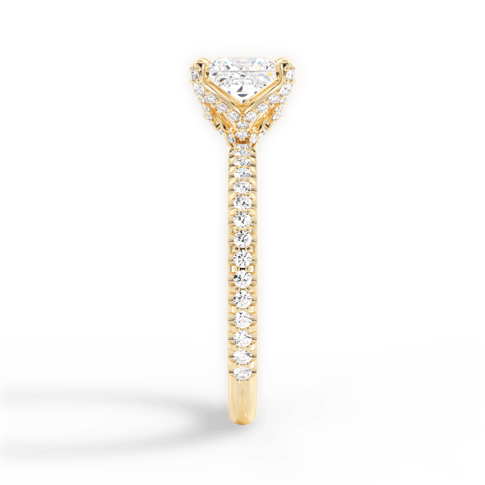 14kt Yellow Gold/18kt Yellow Gold/princess/side