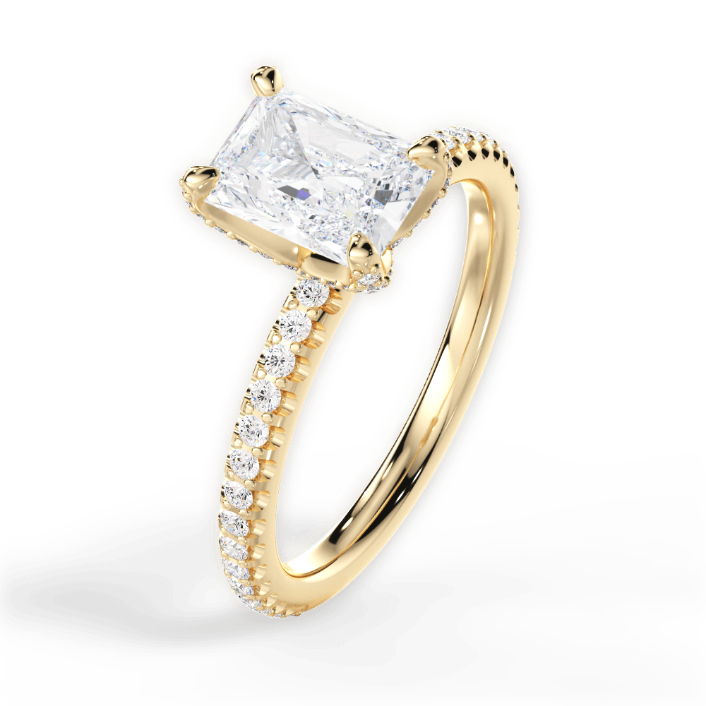 14kt Yellow Gold/18kt Yellow Gold/radiant/perspective