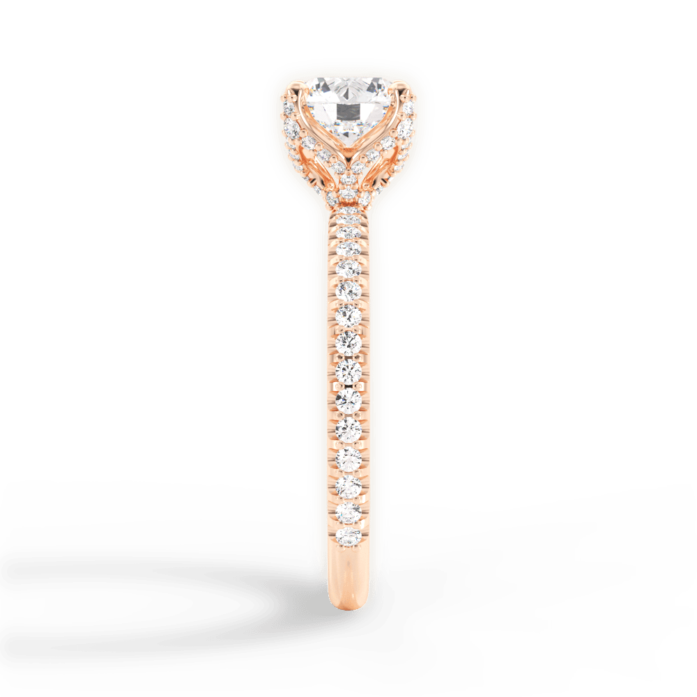 14kt Rose Gold/18kt Rose Gold/round/side