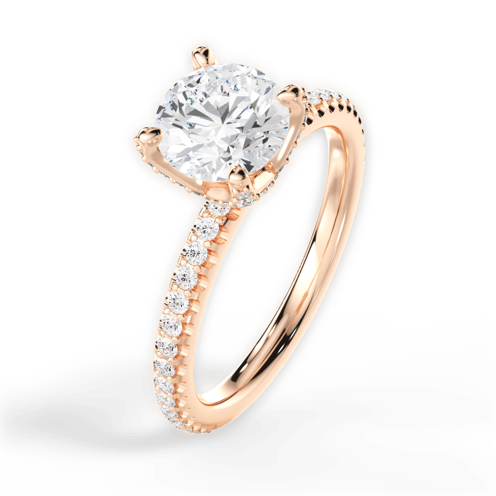 14kt Rose Gold/18kt Rose Gold/round/perspective