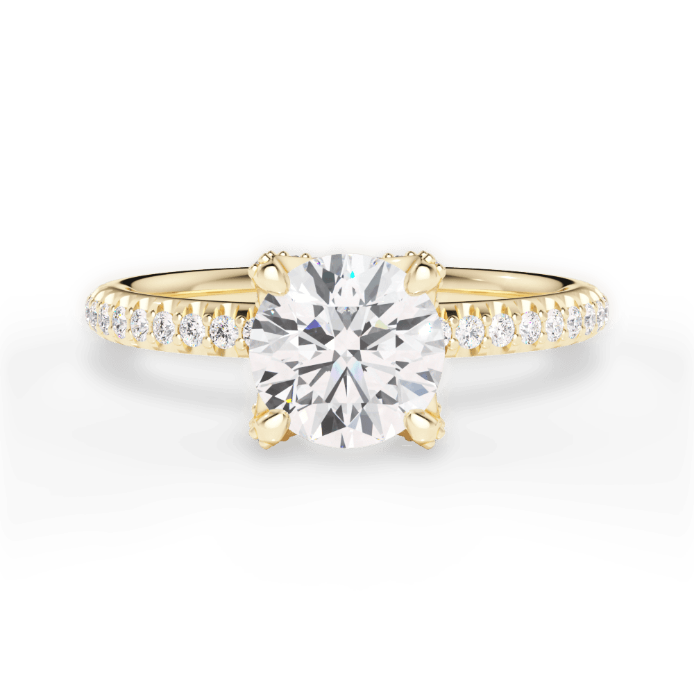 14kt Yellow Gold/18kt Yellow Gold/round/top