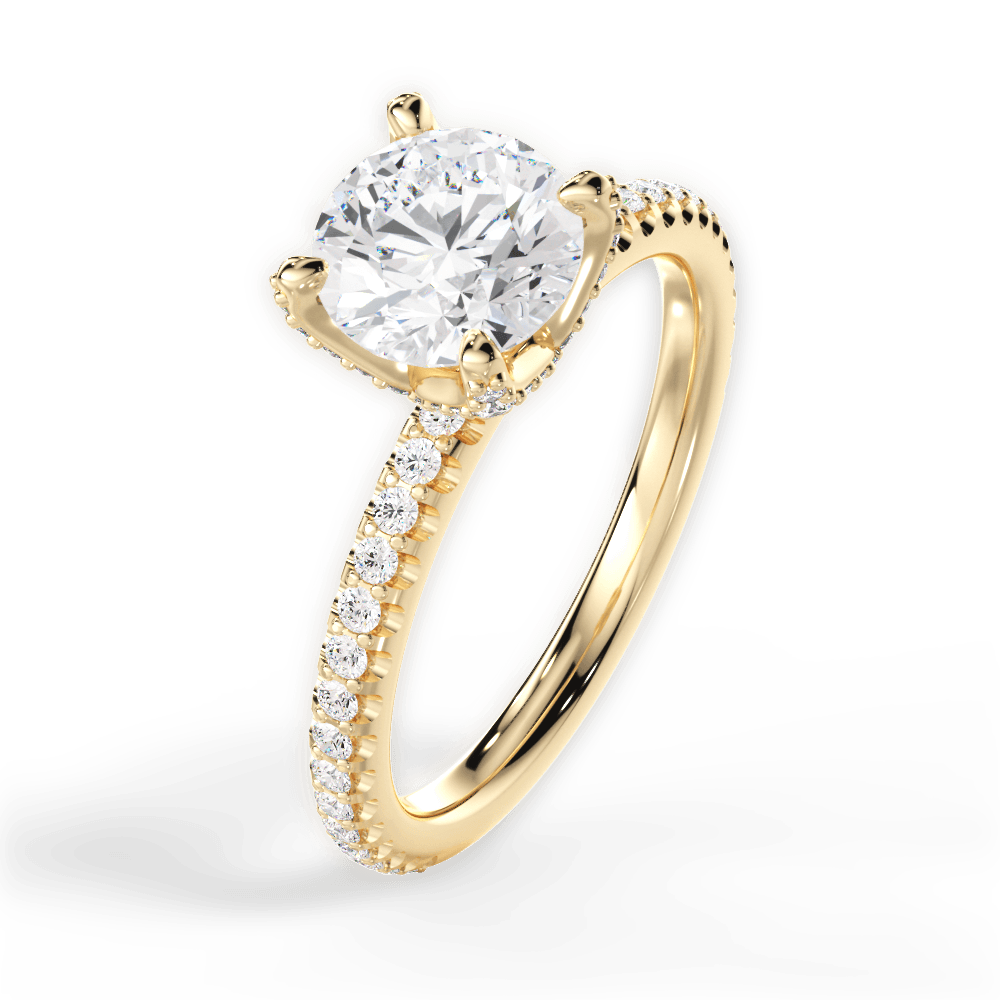 14kt Yellow Gold/18kt Yellow Gold/round/perspective