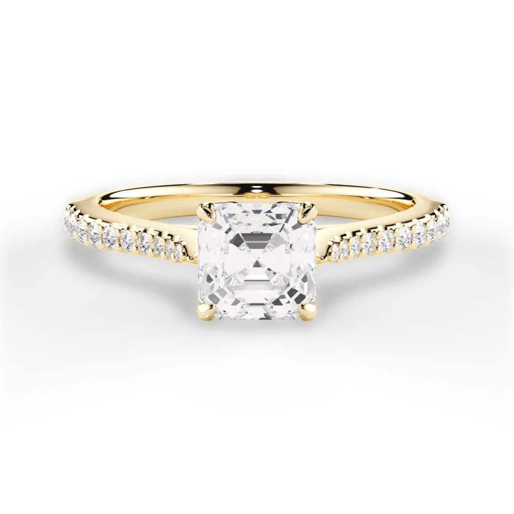 14kt Yellow Gold/18kt Yellow Gold/asscher/top