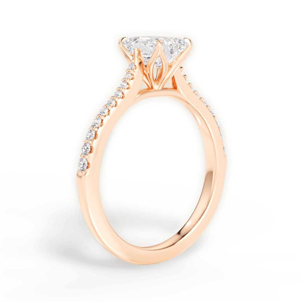 14kt Rose Gold/18kt Rose Gold/emerald/front