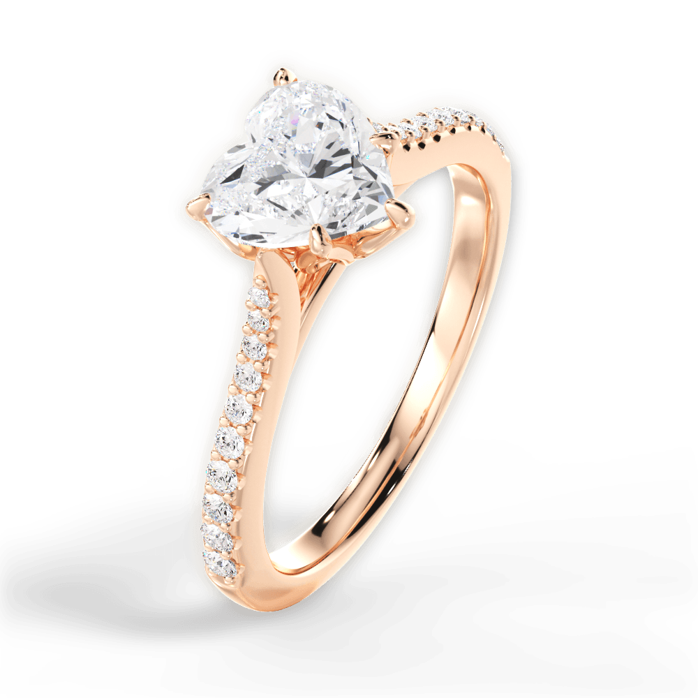 14kt Rose Gold/18kt Rose Gold/heart/perspective