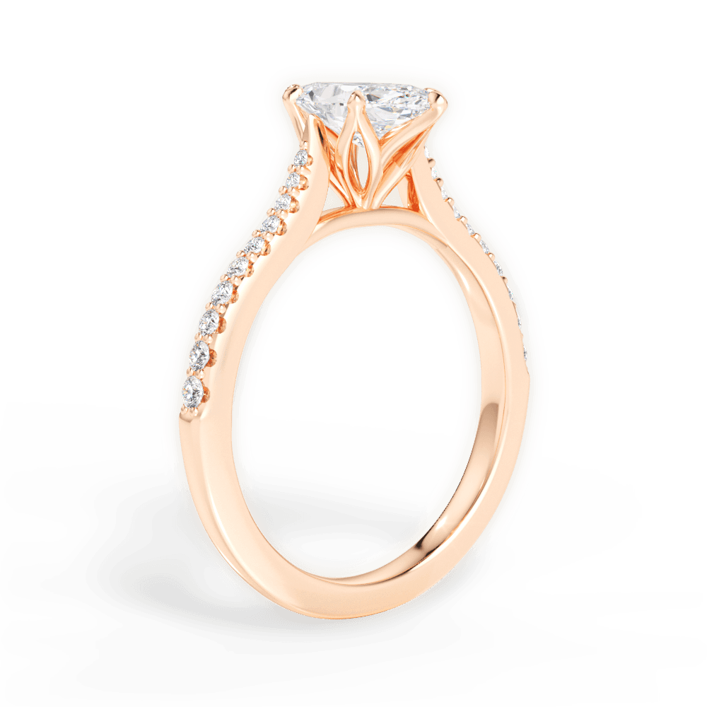 14kt Rose Gold/18kt Rose Gold/marquise/front