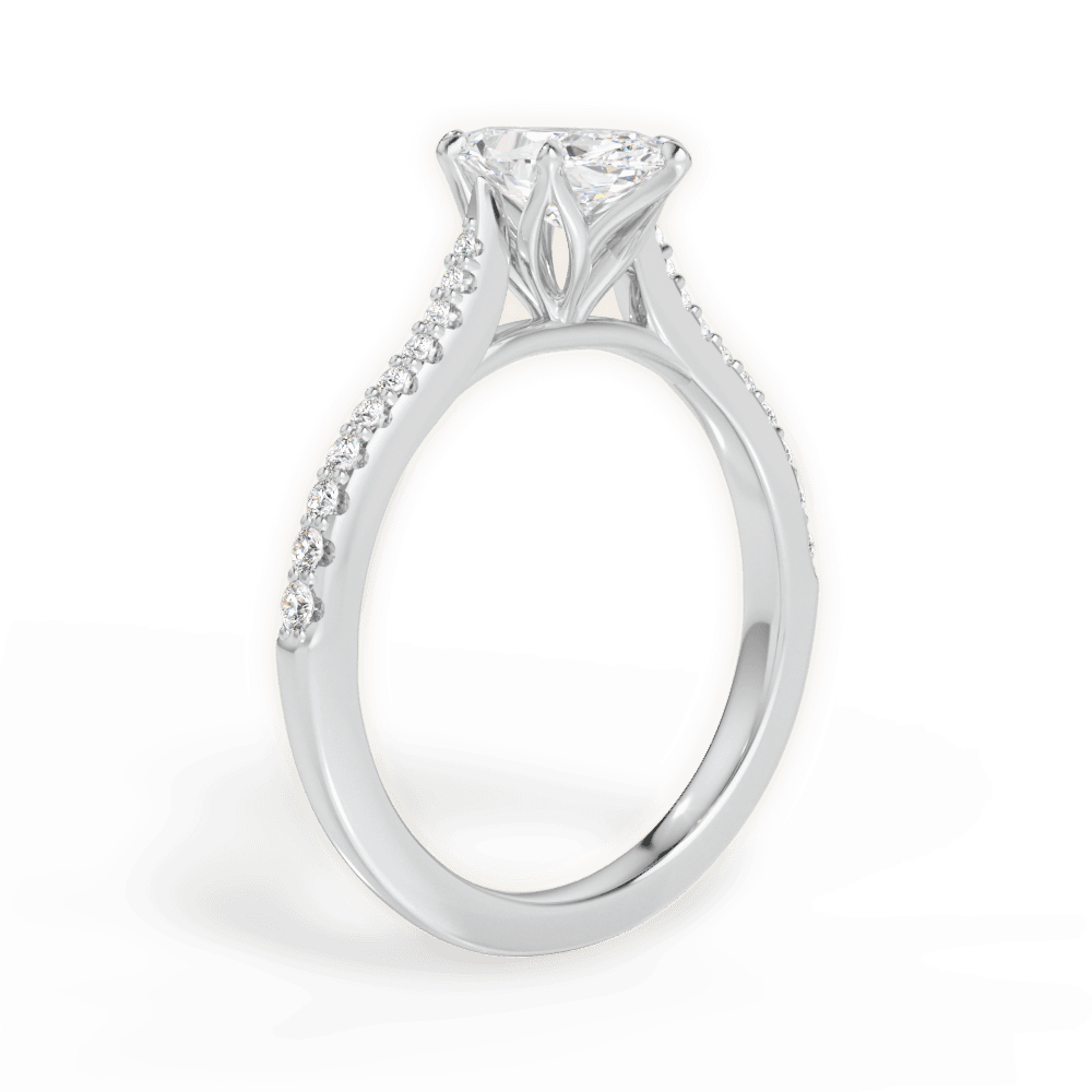 14kt White Gold/18kt White Gold/Platinum/marquise/front