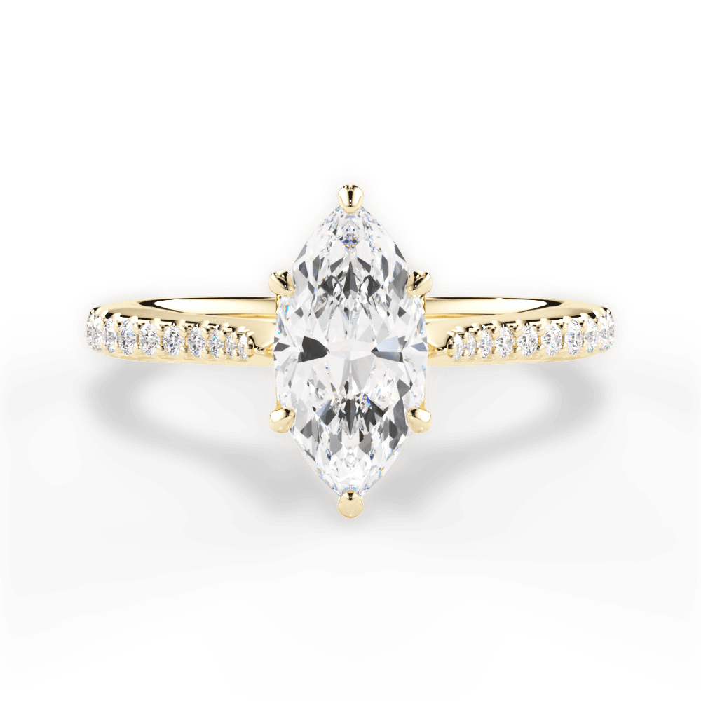 14kt Yellow Gold/18kt Yellow Gold/marquise/top