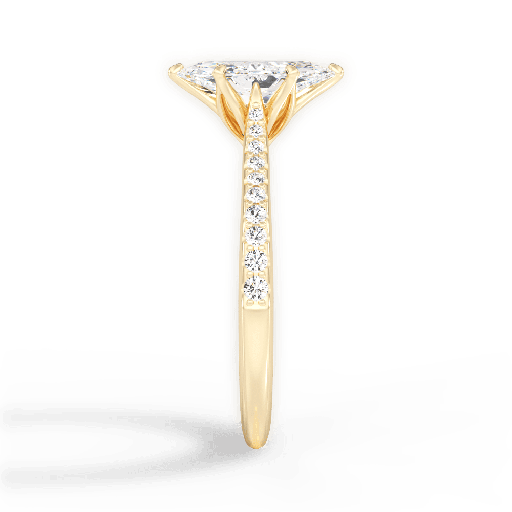 14kt Yellow Gold/18kt Yellow Gold/marquise/side