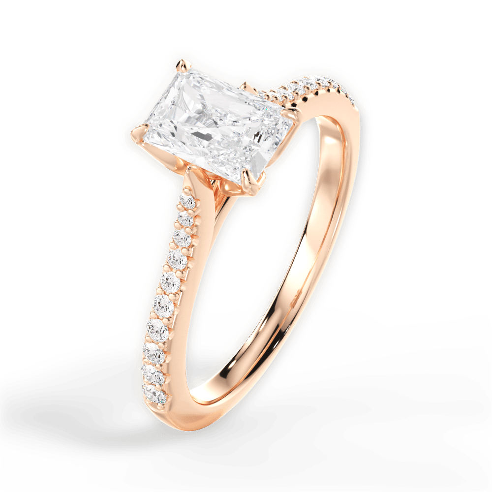 14kt Rose Gold/18kt Rose Gold/radiant/perspective