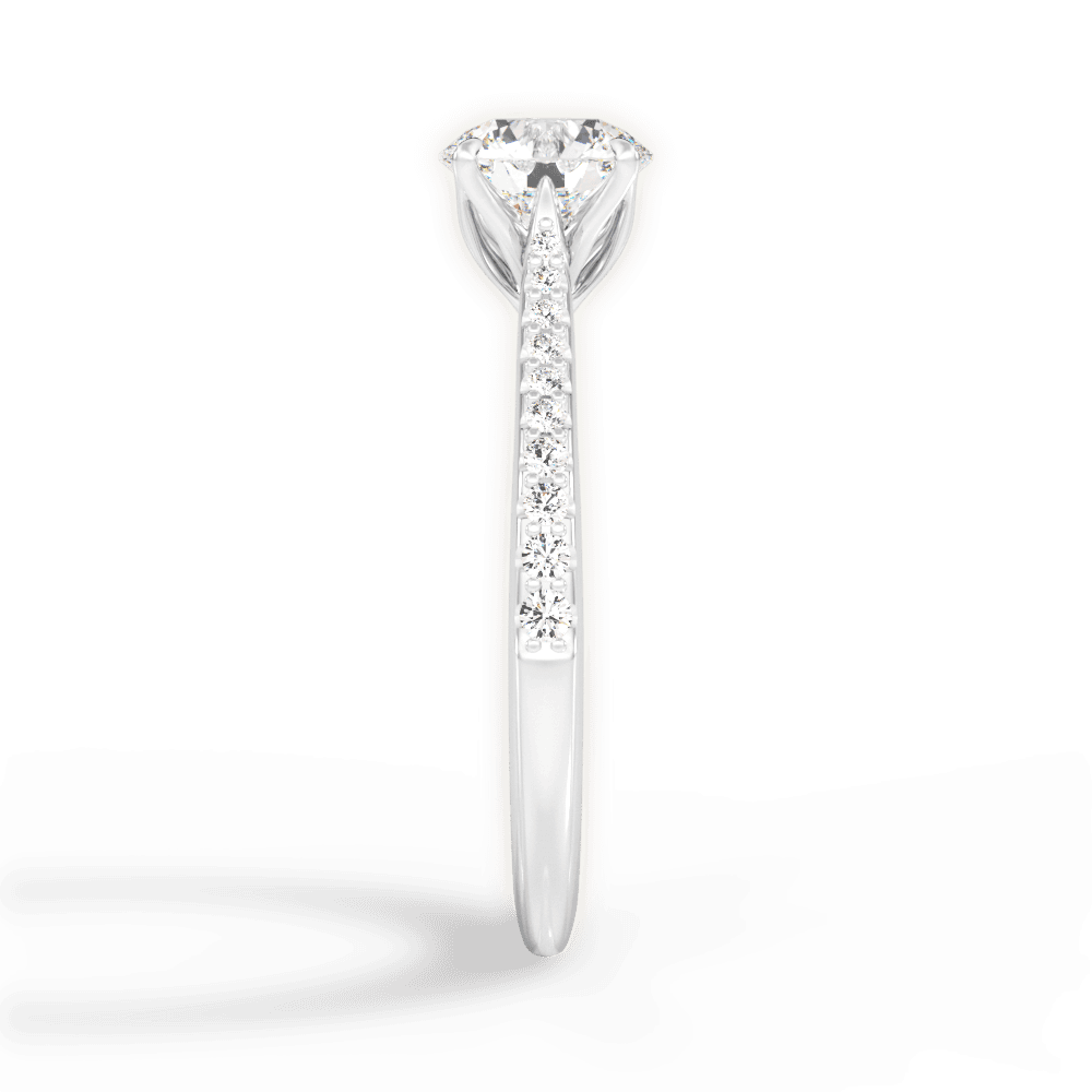 14kt White Gold/18kt White Gold/Platinum/round/side
