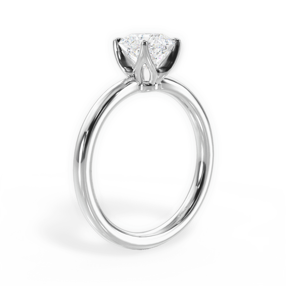 14kt White Gold/18kt White Gold/Platinum/asscher/front