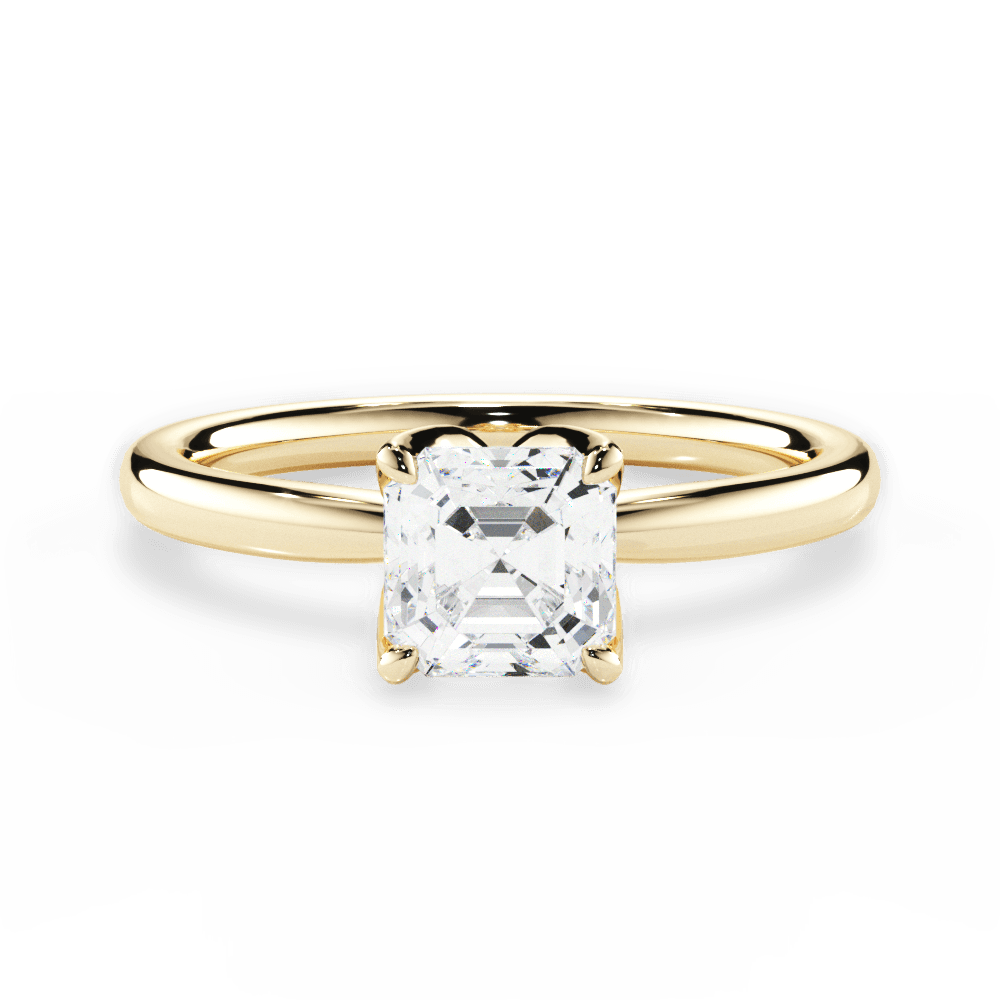 14kt Yellow Gold/18kt Yellow Gold/asscher/top