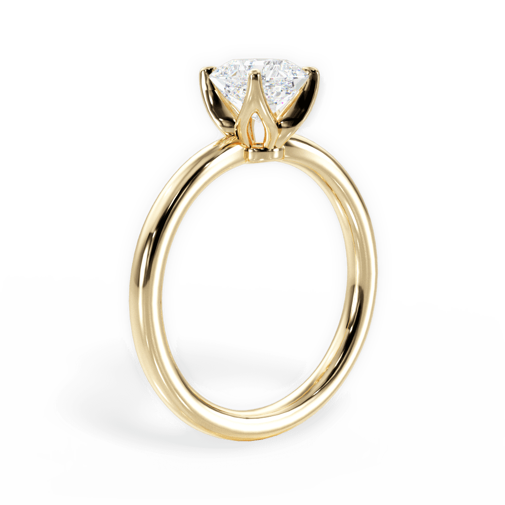 14kt Yellow Gold/18kt Yellow Gold/asscher/front