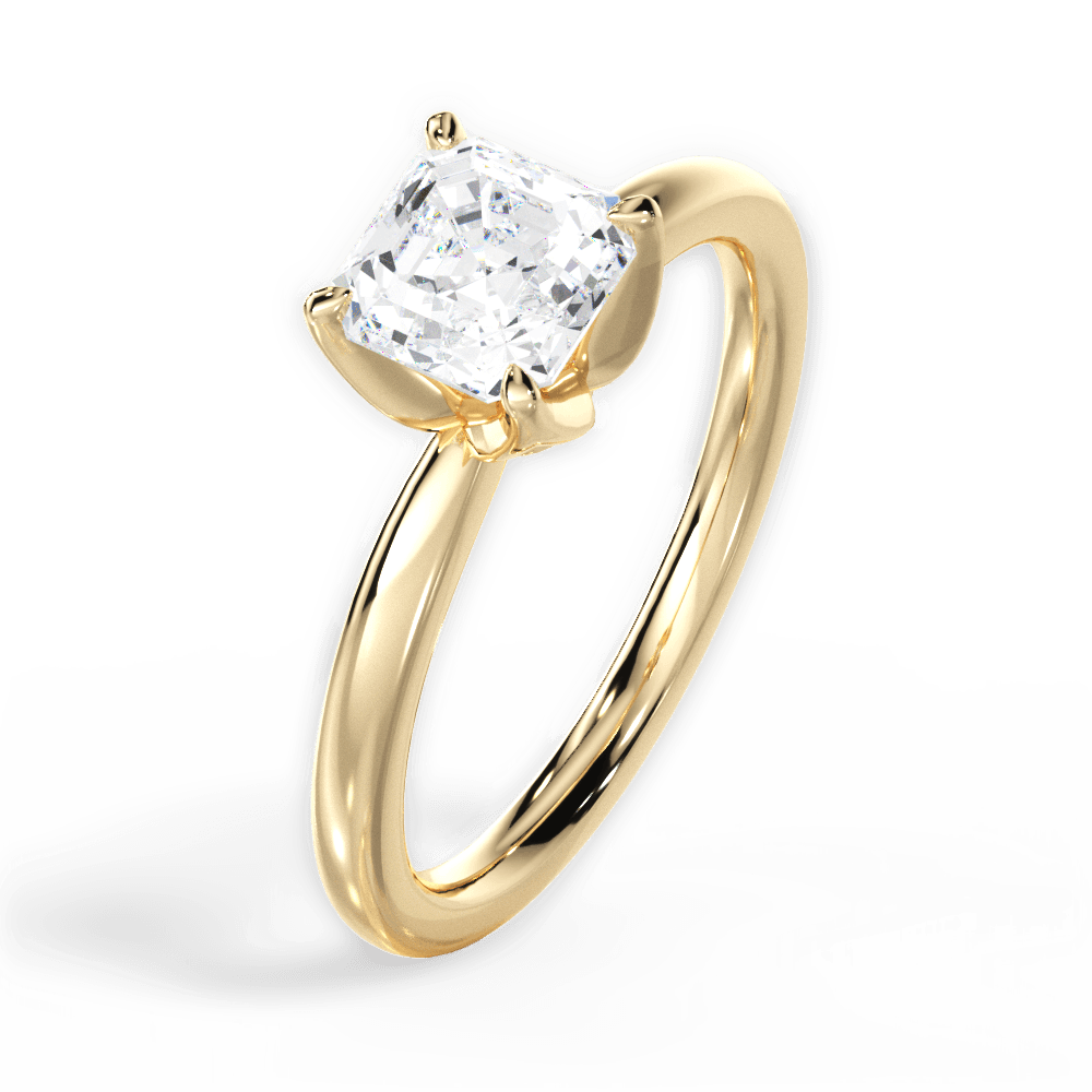 14kt Yellow Gold/18kt Yellow Gold/asscher/perspective