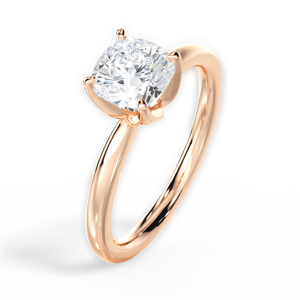 14kt Rose Gold/18kt Rose Gold/cushion/perspective