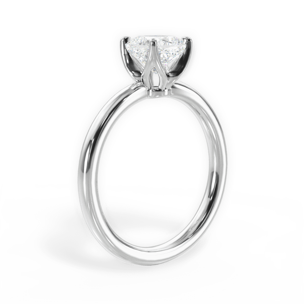 14kt White Gold/18kt White Gold/Platinum/cushion/front