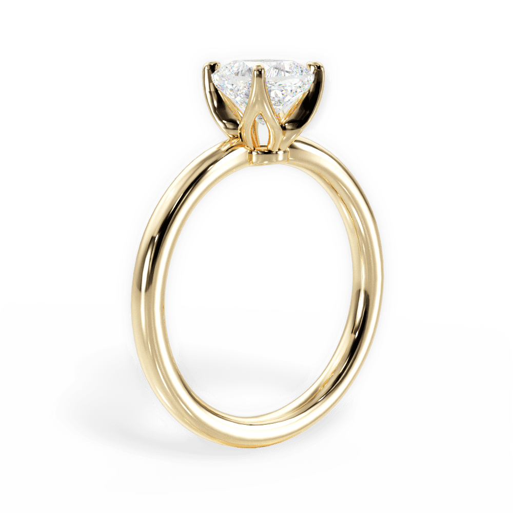 14kt Yellow Gold/18kt Yellow Gold/cushion/front