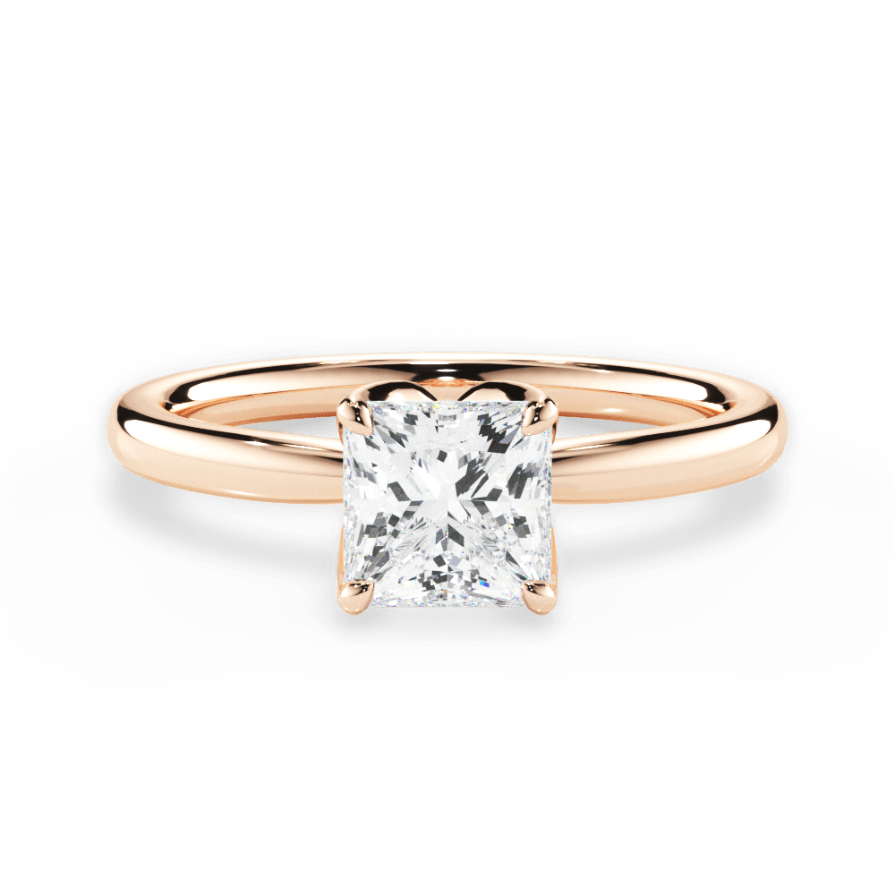 14kt Rose Gold/18kt Rose Gold/princess/top