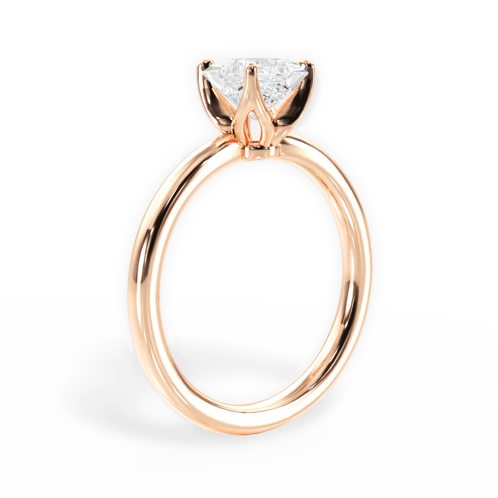 14kt Rose Gold/18kt Rose Gold/princess/front