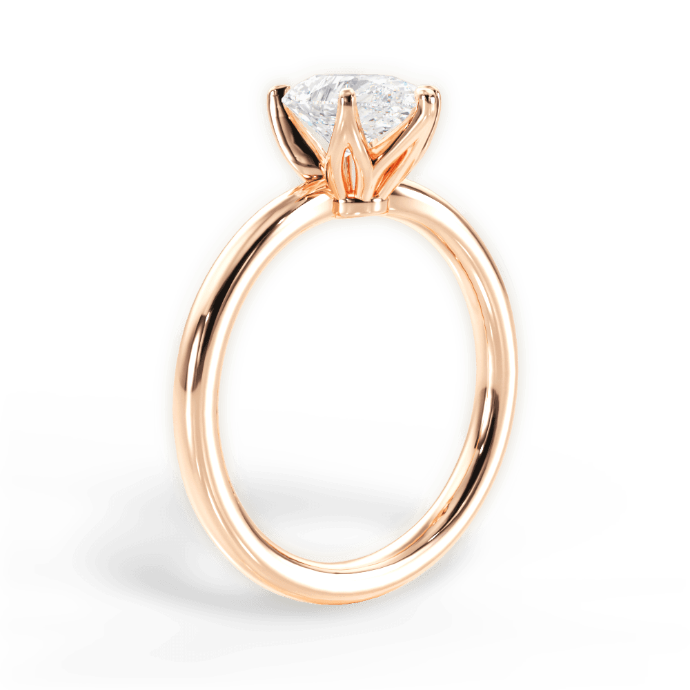 14kt Rose Gold/18kt Rose Gold/pear/front