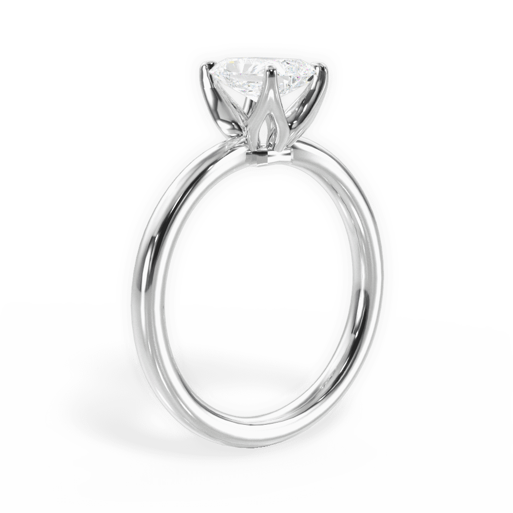 14kt White Gold/18kt White Gold/Platinum/radiant/front