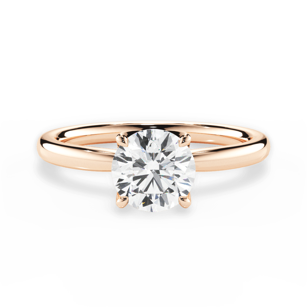 14kt Rose Gold/18kt Rose Gold/round/top