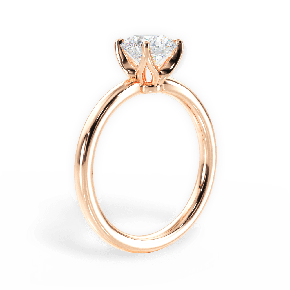 14kt Rose Gold/18kt Rose Gold/round/front