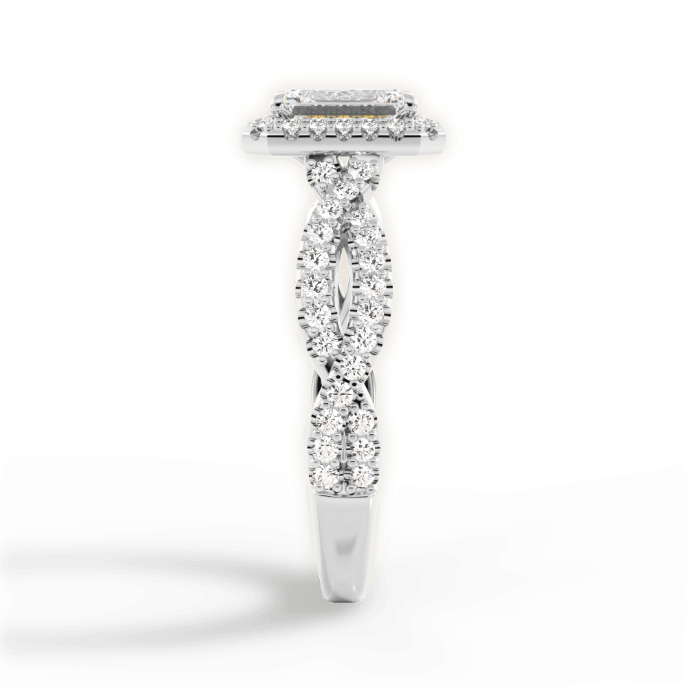 14kt White Gold/18kt White Gold/Platinum/emerald/perspective