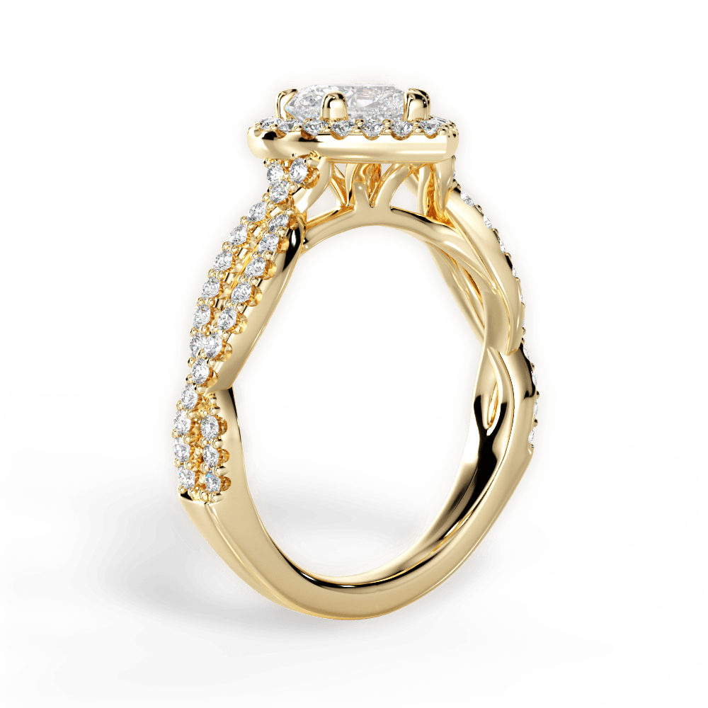 14kt Yellow Gold/18kt Yellow Gold/heart/side