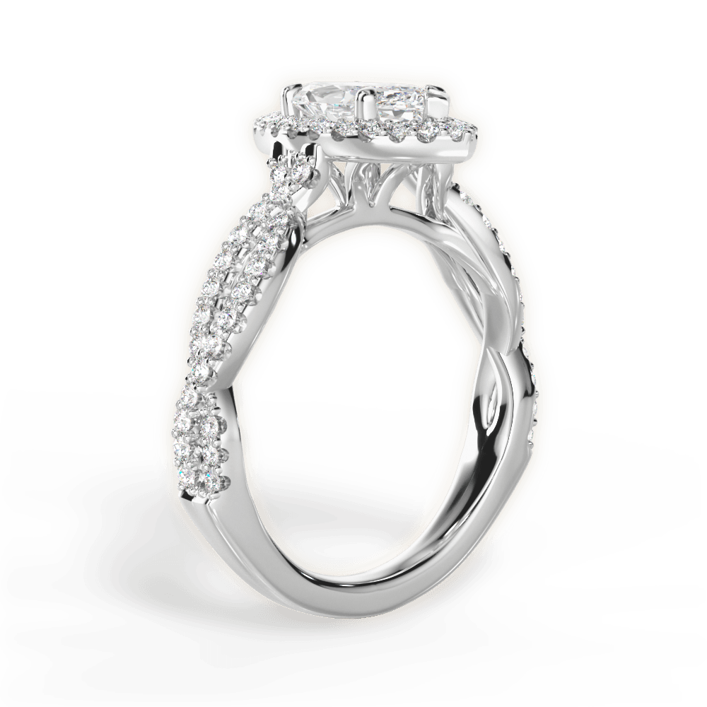 14kt White Gold/18kt White Gold/Platinum/marquise/side