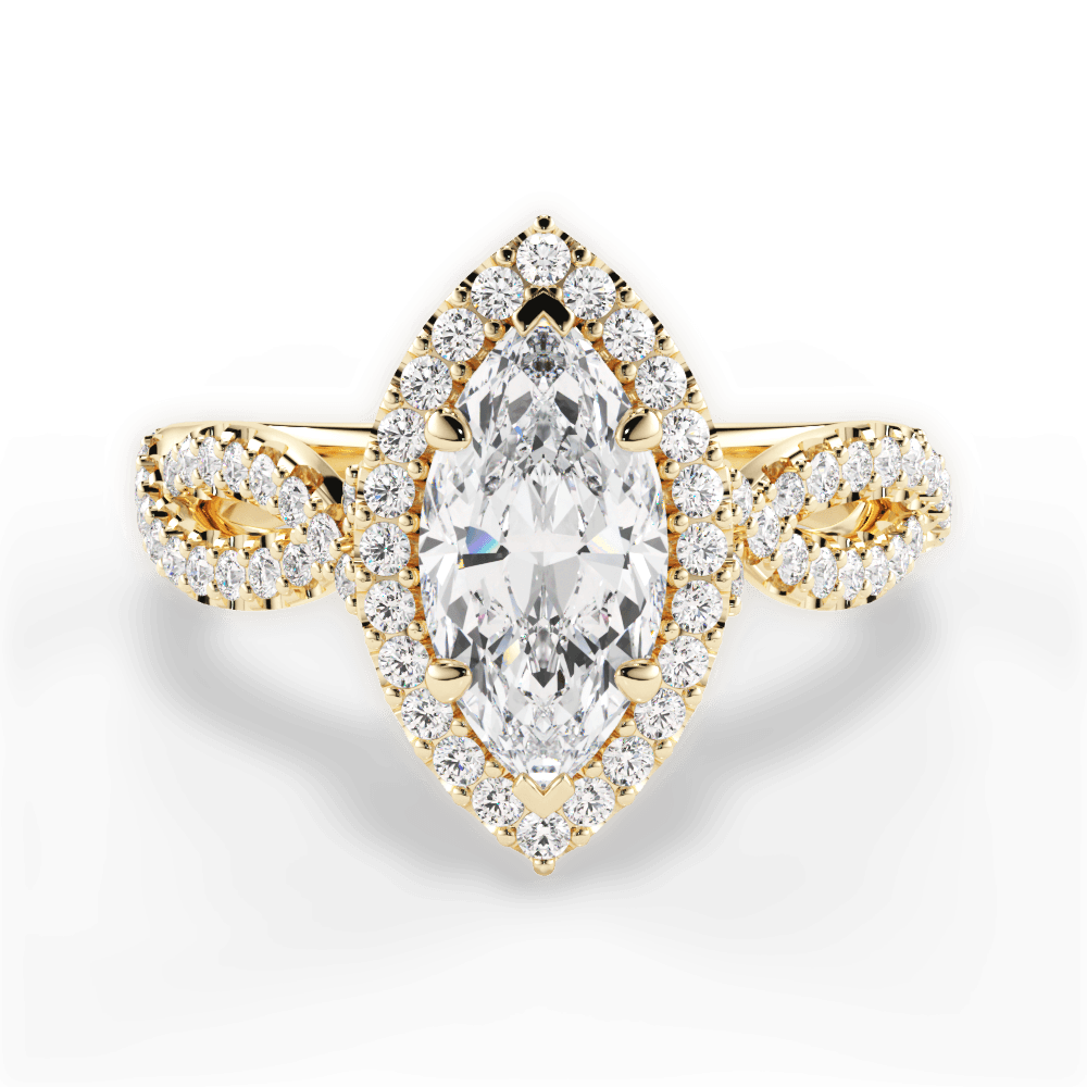 14kt Yellow Gold/18kt Yellow Gold/marquise/top