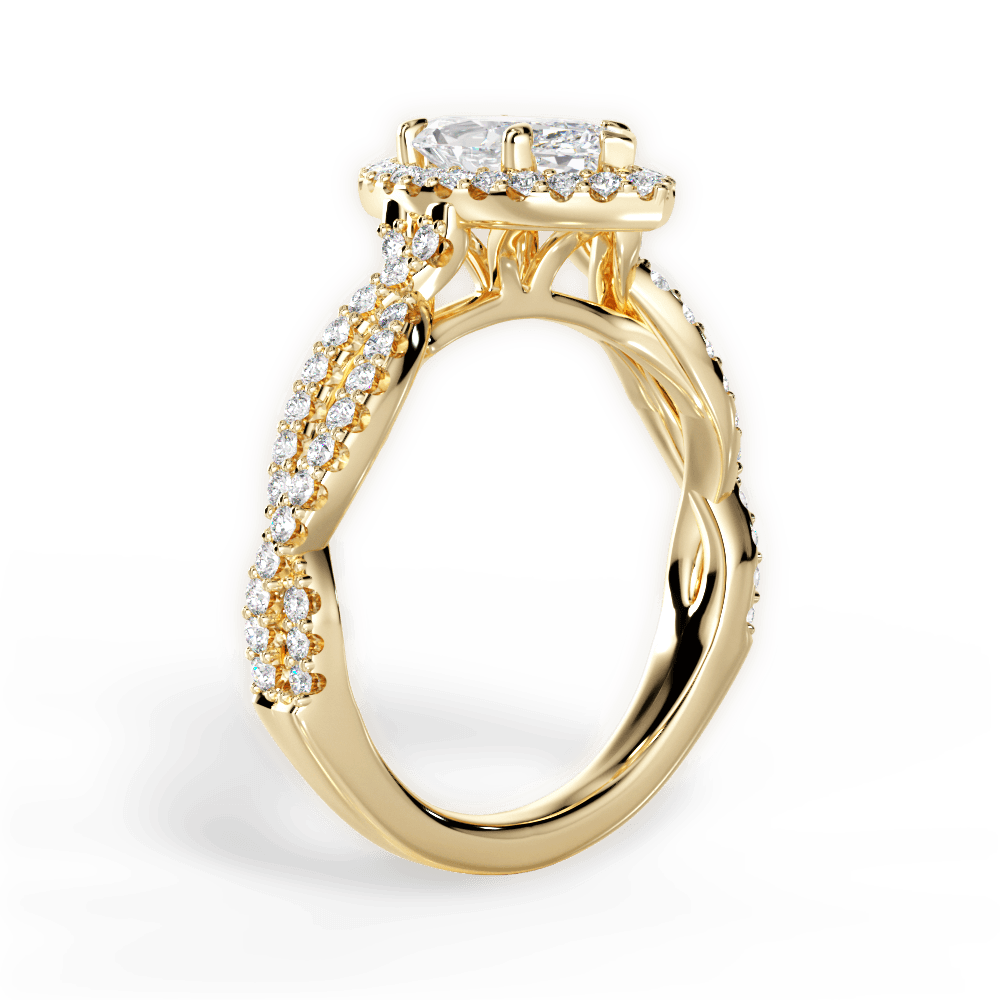 14kt Yellow Gold/18kt Yellow Gold/marquise/side