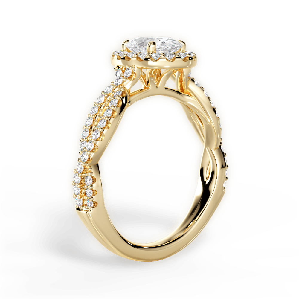 14kt Yellow Gold/18kt Yellow Gold/oval/side