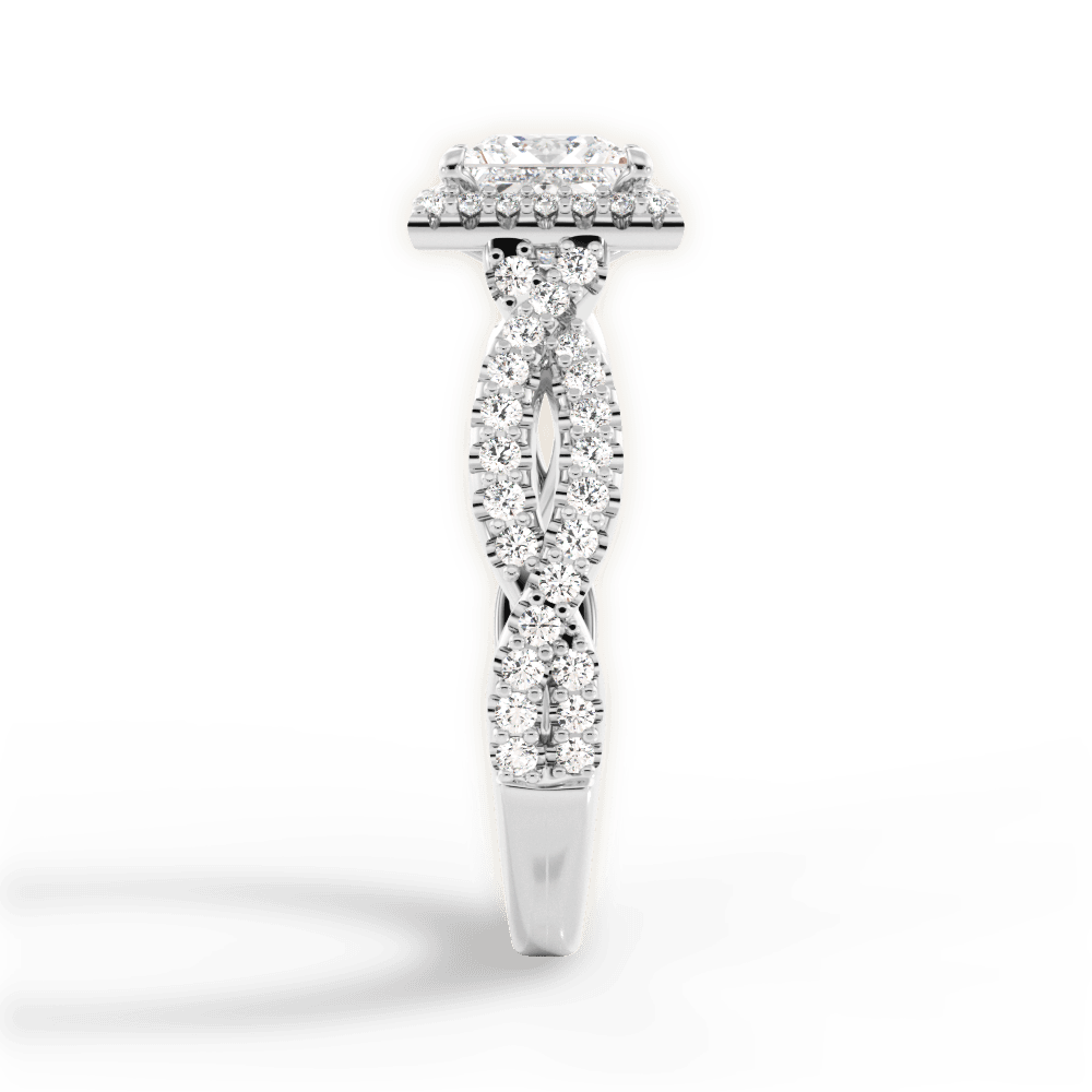 14kt White Gold/18kt White Gold/Platinum/princess/perspective