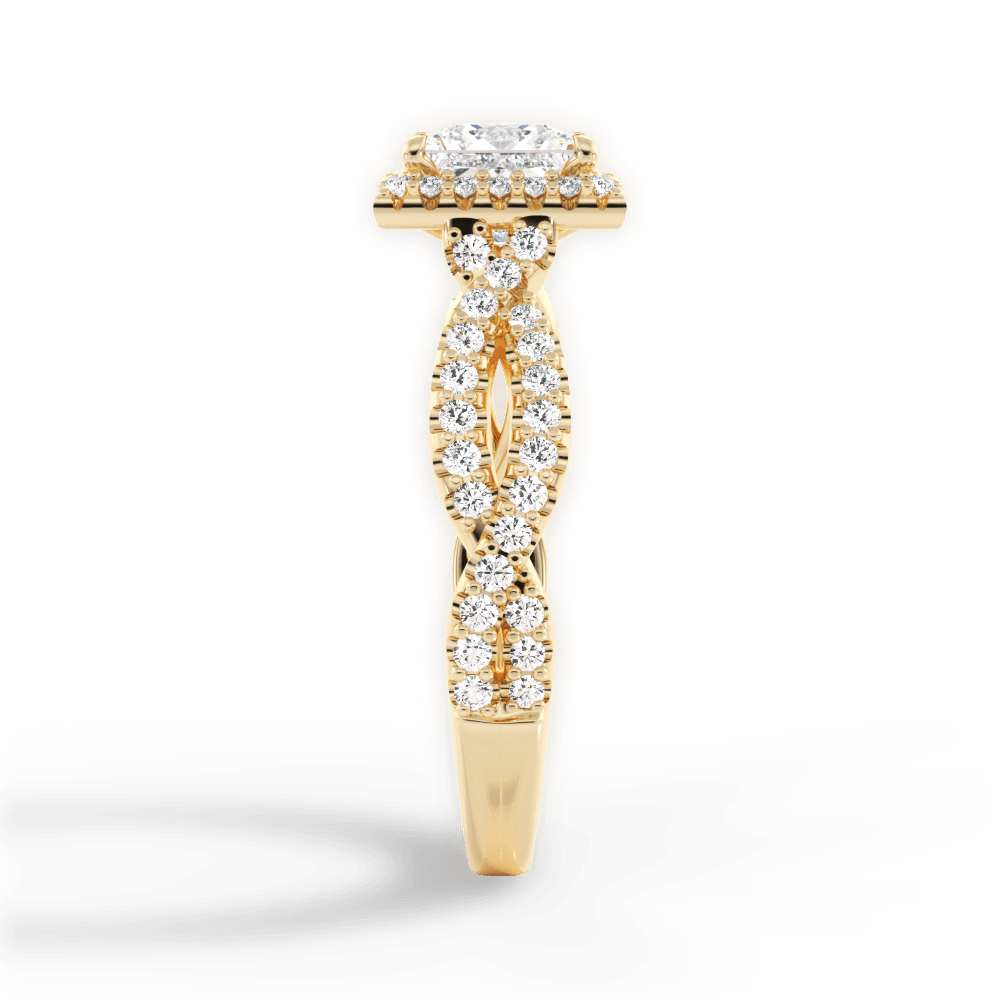 14kt Yellow Gold/18kt Yellow Gold/princess/perspective