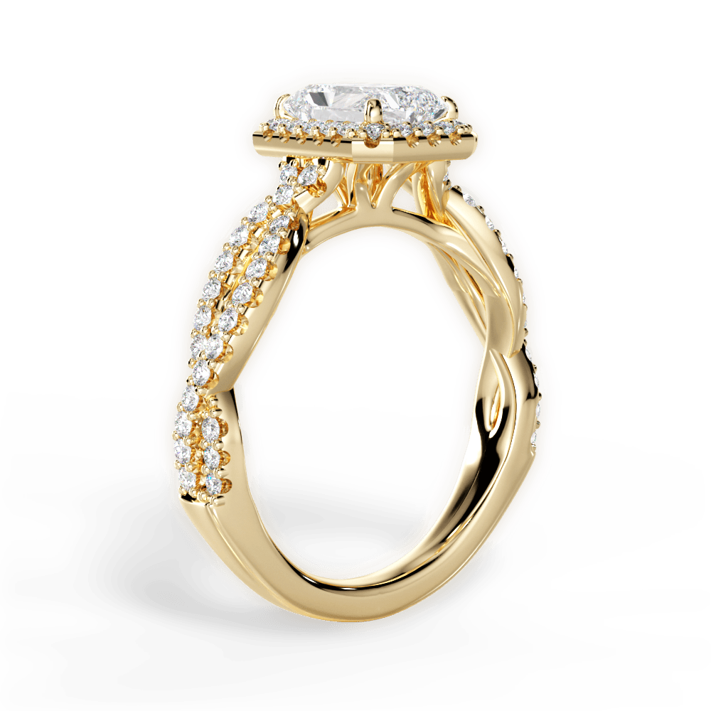 14kt Yellow Gold/18kt Yellow Gold/radiant/side