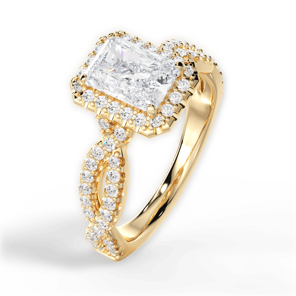 14kt Yellow Gold/18kt Yellow Gold/radiant/front