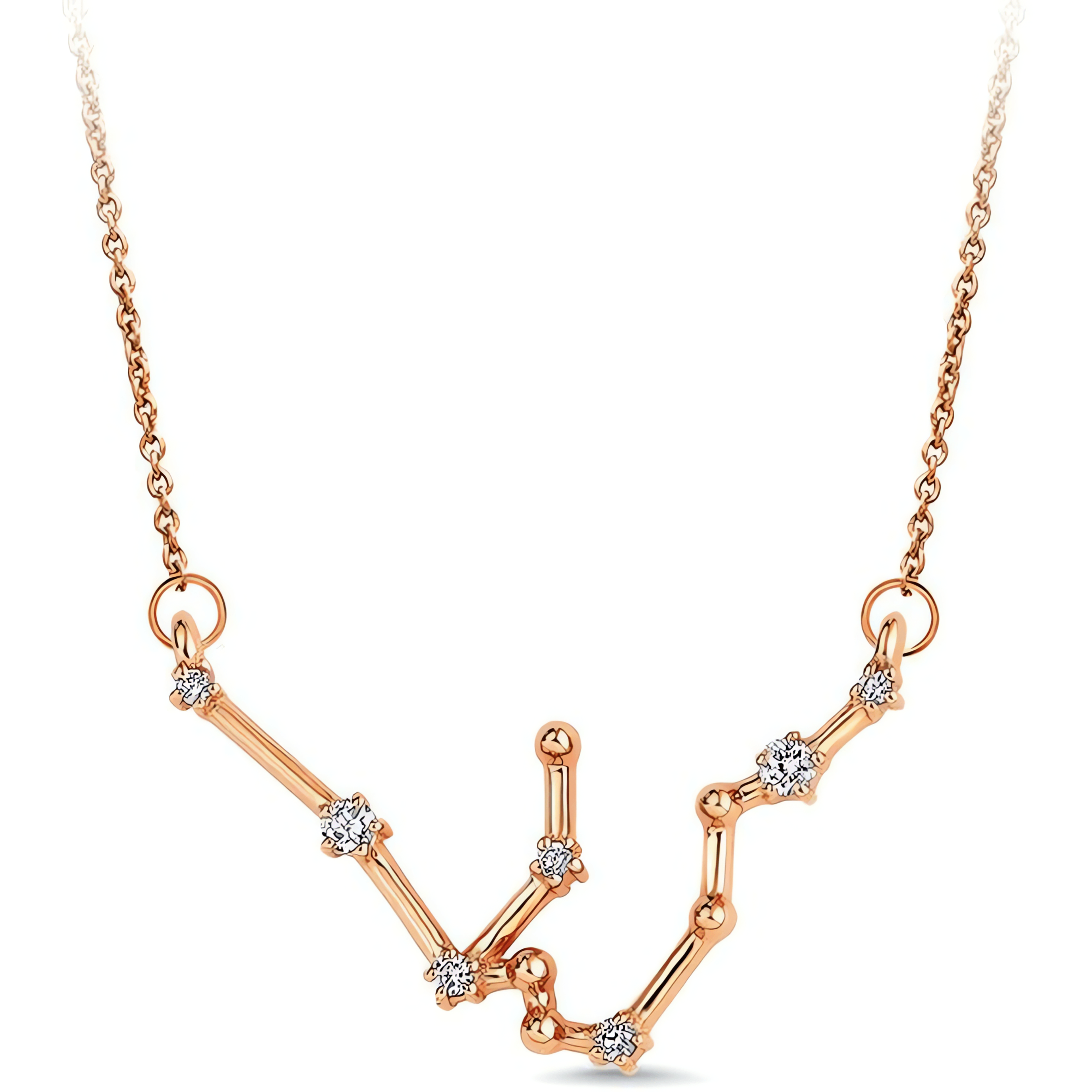 18kt Rose Gold/Aquarius/front